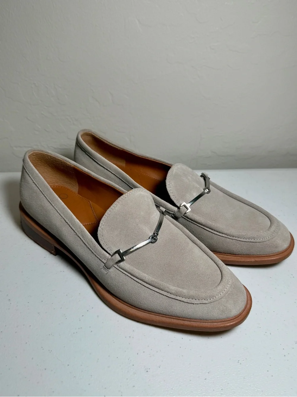 Women’s Suede Bit Loafers in Gray/Greige
